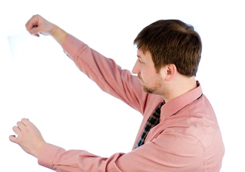 businessman guy on white photo