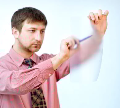 businessman on white photo