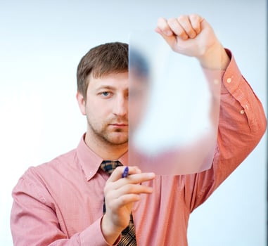 businessman on white photo