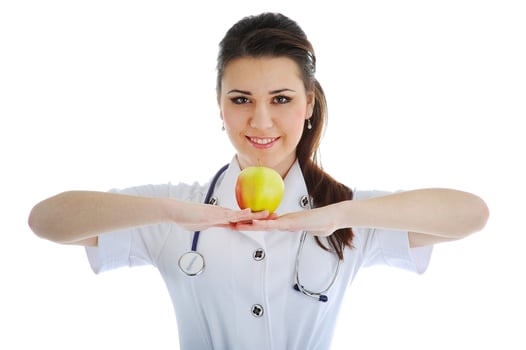 The doctor on a white background photo