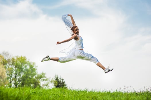 woman engaged in fitness photo