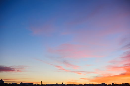 Beautiful romantic sunset photo