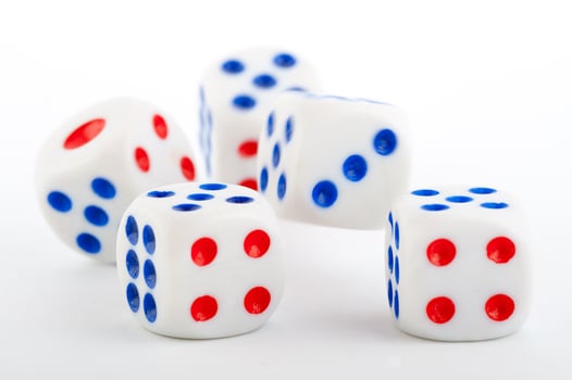Dice on white photo