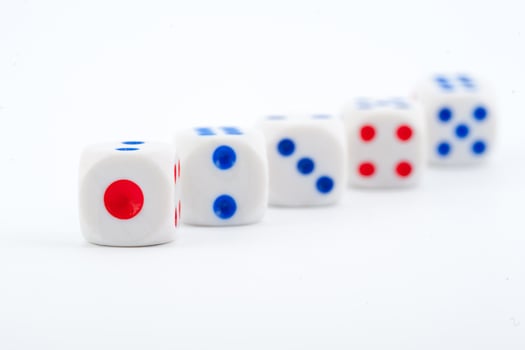 Dice on white photo