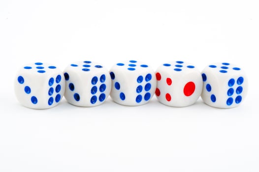 Dice on white photo