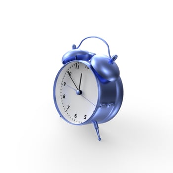 Alarm clock isolated on white photo