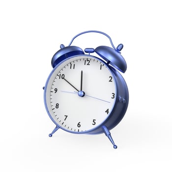 Alarm clock isolated on white photo