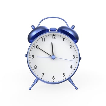 Alarm clock isolated on white photo