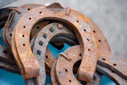 vintage rusted old lucky horseshoe photo