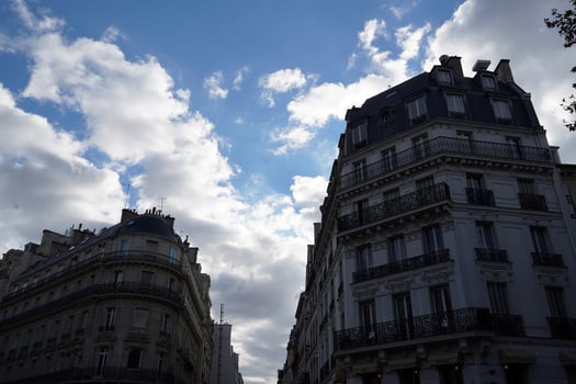 paris roofs chimney and building cityview photo