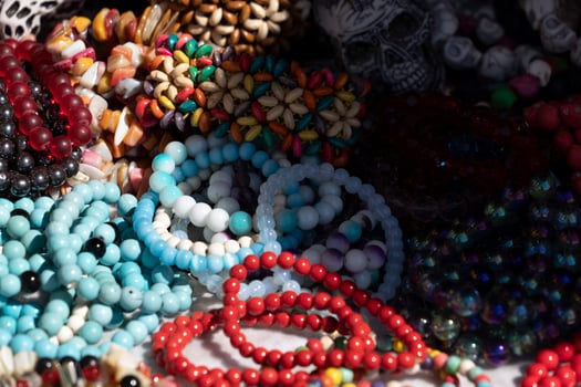 mexican jewellery for sale at the market photo