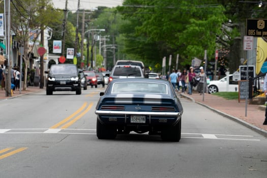 ST MICHALES, MD - USA - APRIL 26 2019 - VIntage car parade photo