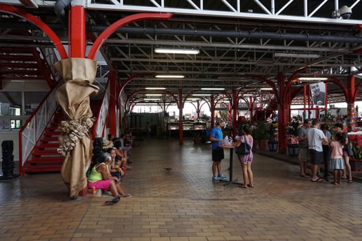 TAHITI, FRENCH POLYNESIA - AUGUST 4 2018 - Papetee traditional market photo