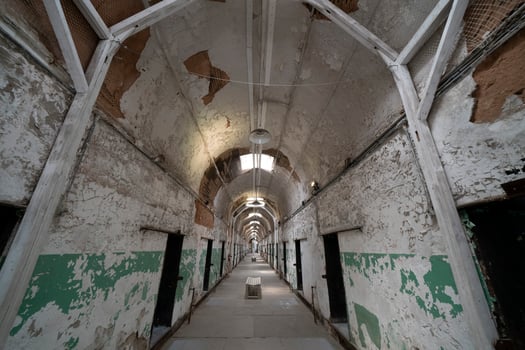 old philadelphia abandoned penitentiary photo