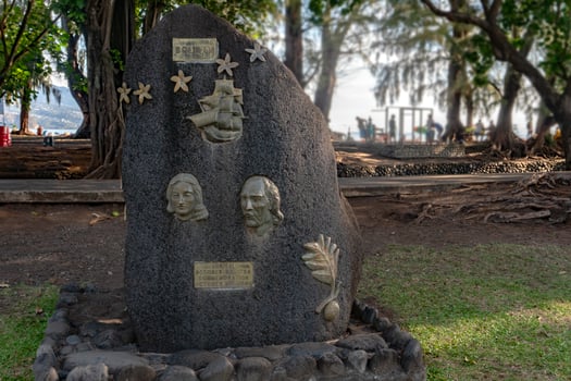 Hms bounty memorial in tahiti venus point photo