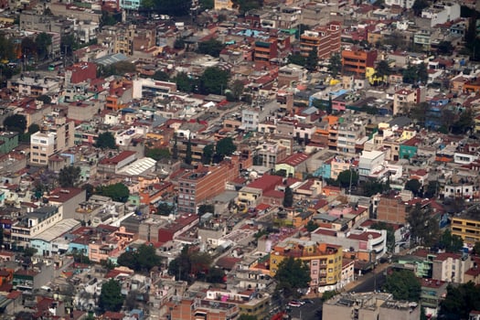 mexico city aerial view cityscape panorama photo