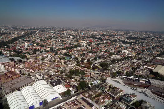 mexico city aerial view cityscape panorama photo