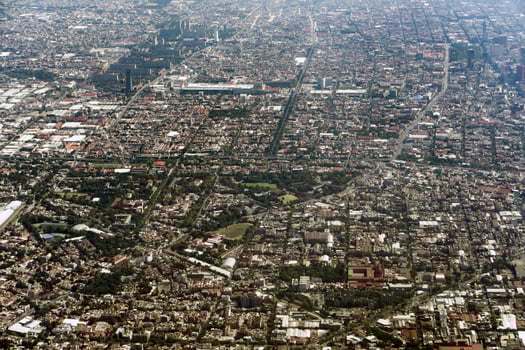 mexico city aerial view cityscape panorama photo