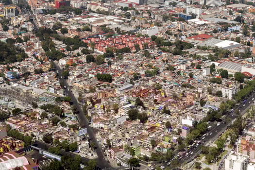 mexico city aerial view cityscape panorama photo