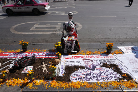 MEXICO CITY, MEXICO - NOVEMBER 5 2017 - Day of dead celebration photo