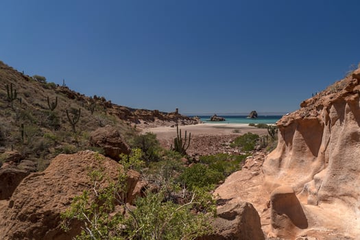 volcano rock and stone baja california sur sea landscape photo