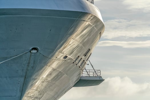 cruise ship prow bow detail in Florida photo