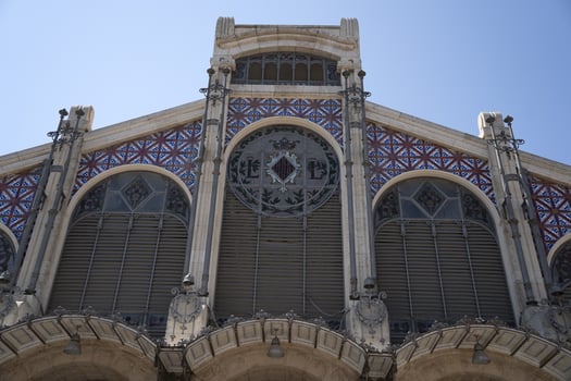 Valencia market historic building detail photo
