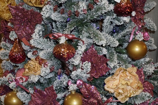 Christmas tree ornament at the market photo