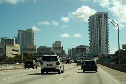 MIAMI, USA - NOVEMBER 5, 2018 - Miami Florida congested highways photo