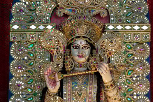 Durga statue close up photo