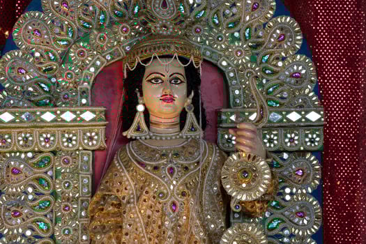 Sarasvati statue close up photo