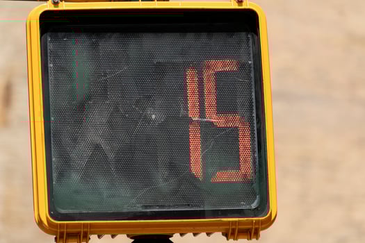 no walking traffic light in new york photo