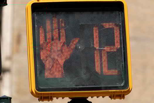 no walking traffic light in new york photo