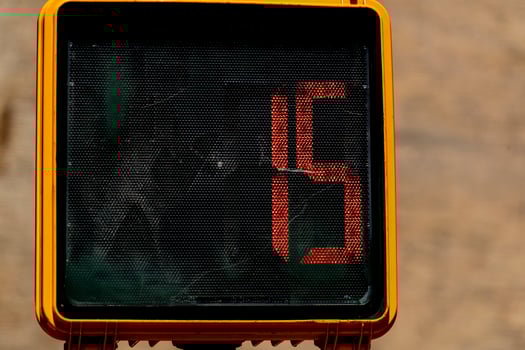 pedestrian traffic light no walk in new york city usa photo