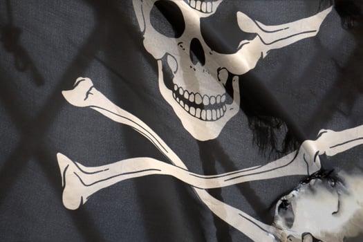 waving pirate flag jolly roger photo