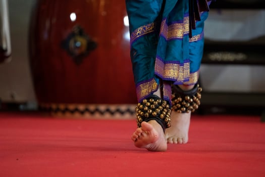 India traditional dance foot detail photo