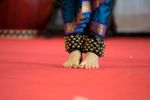 India traditional dance foot detail photo