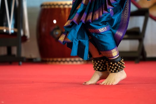 India traditional dance foot detail photo