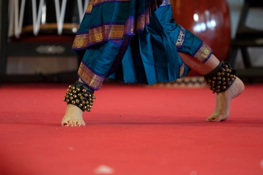 India traditional dance foot detail photo
