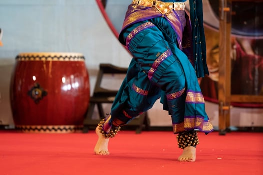 India traditional dance foot detail photo