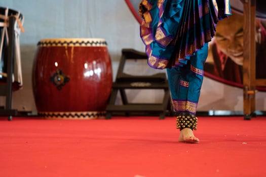 India traditional dance foot detail photo