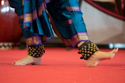 India traditional dance foot detail photo