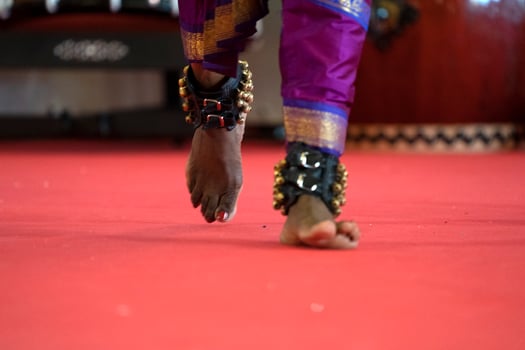 India traditional dance foot detail photo