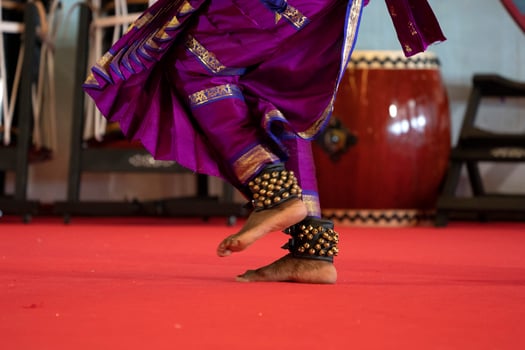 India traditional dance foot detail photo