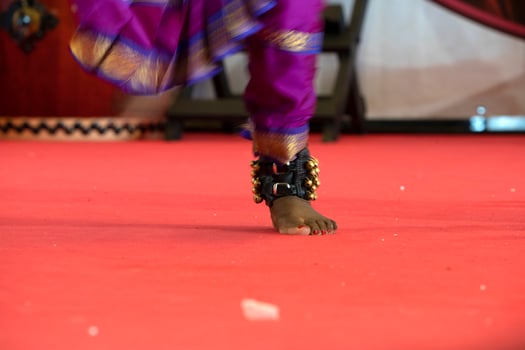 India traditional dance foot detail photo