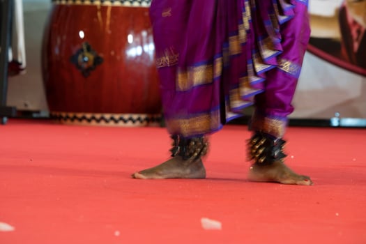 India traditional dance foot detail photo