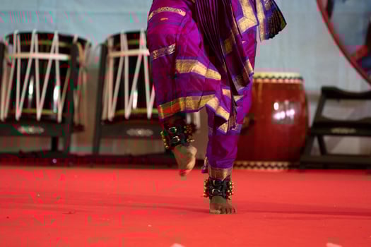 India traditional dance foot detail photo