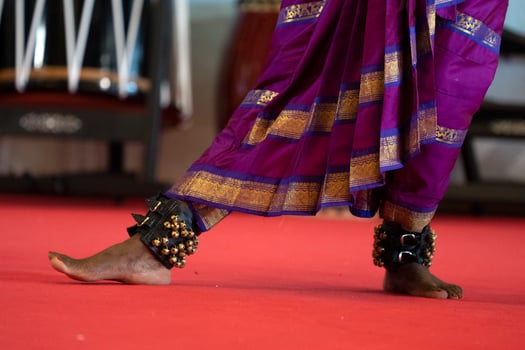 India traditional dance foot detail photo