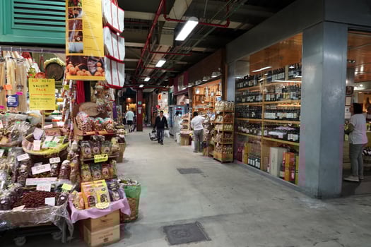 FLORENCE, ITALY - SEPTEMBER 1 2018 - People buying at old city market photo