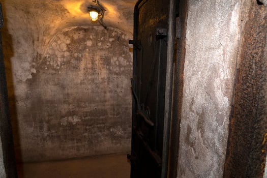 historical Bunker antigas door in rome photo